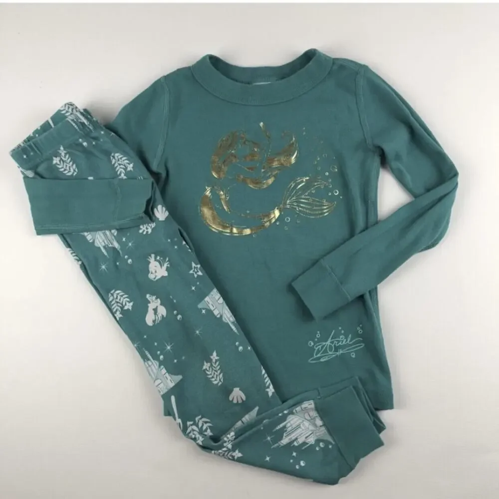 Hanna Andersson Little Mermaid PJ Set Size 4